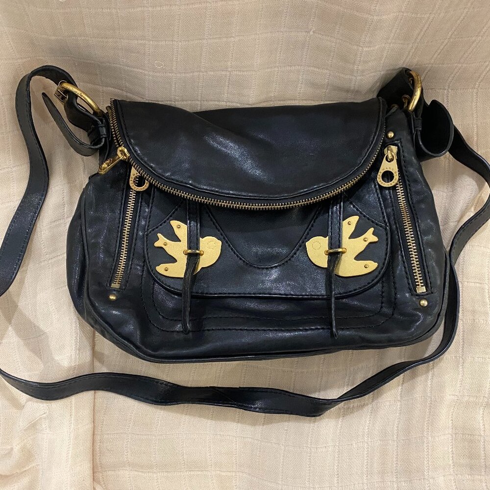 Marc Jacobs Black Petal to the Metal Natasha Crossbody